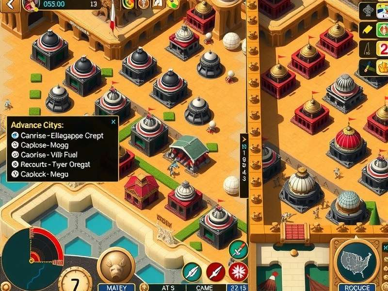 Kebab Realm Dominator battle scene showing various military units