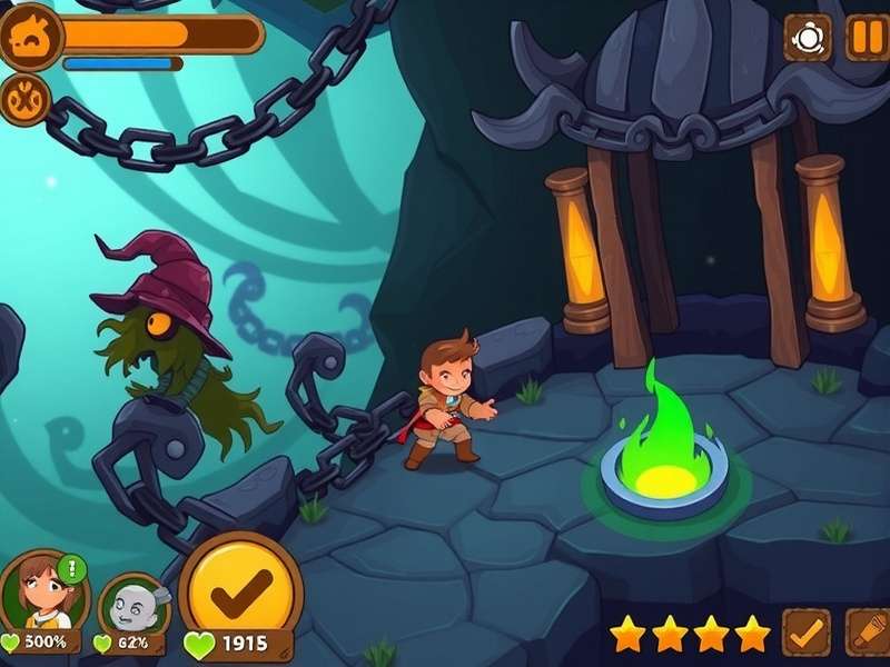 Ginger Whirlwind Quest combat and puzzle solving scene