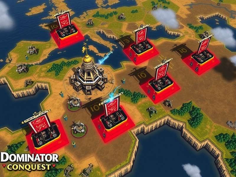 Dominator Conquest world map showing territorial control