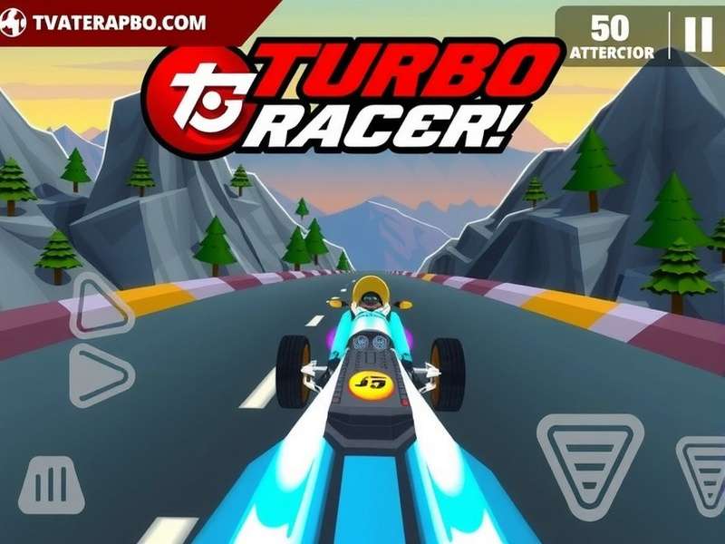 Turbo Racer Champion gameplay showing custom vehicle in race