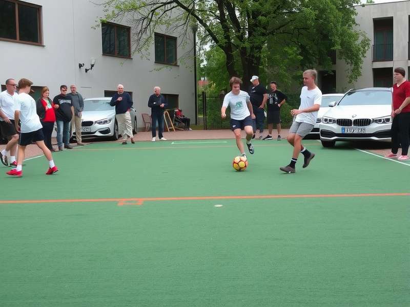 Community gathering to watch Basti Dribble Ace tournament