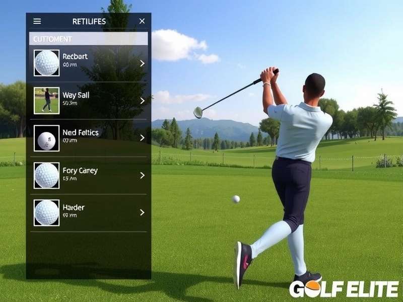 Golf Elite India character customization and equipment options
