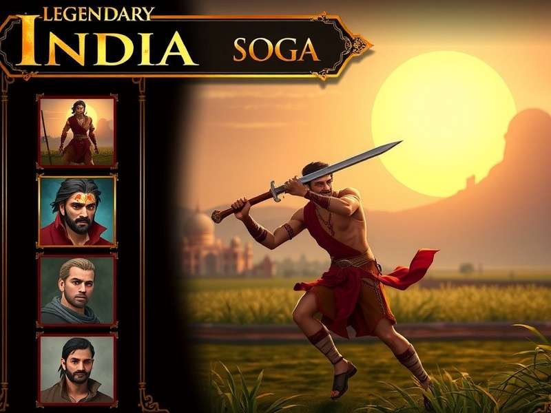 Legendary India Saga gameplay screenshot showing character selection