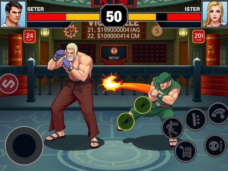 Powerful Fighter Tussle character selection screen