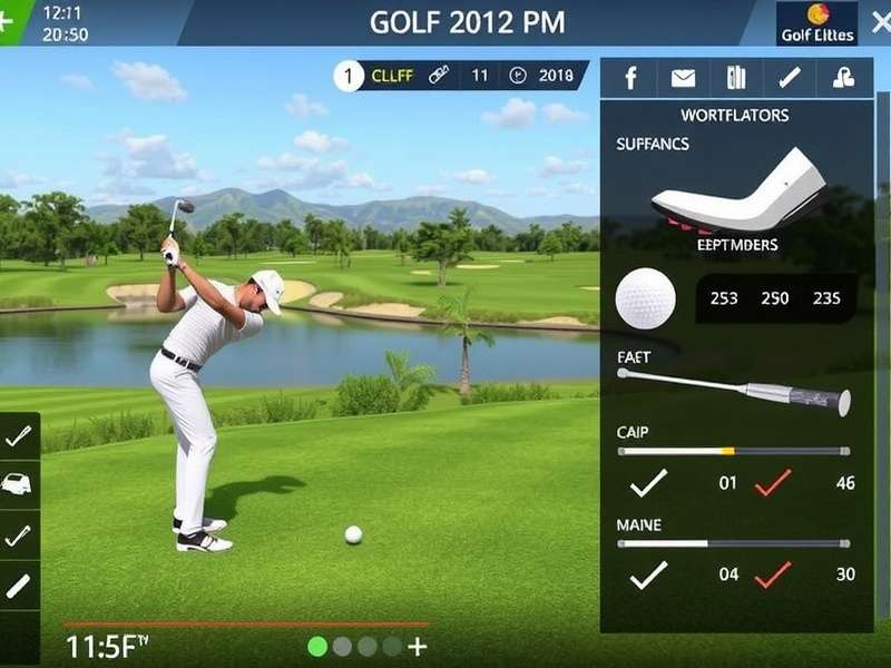 Golf Elite India gameplay screenshot showing realistic golf course