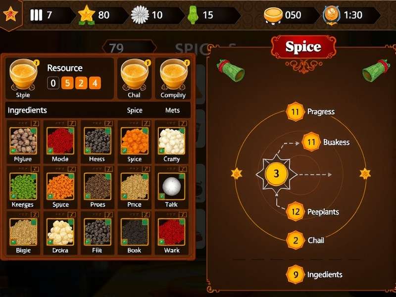 Advanced strategy visualization for Turmeric Chai Triumphs showing optimal spice combinations