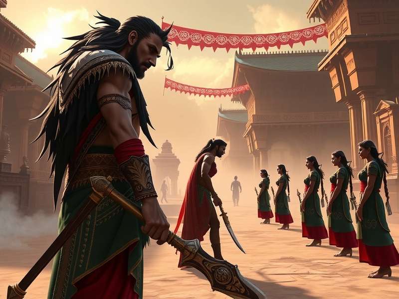 Varanasi Vindicator story scene showing protagonist facing mythological creature