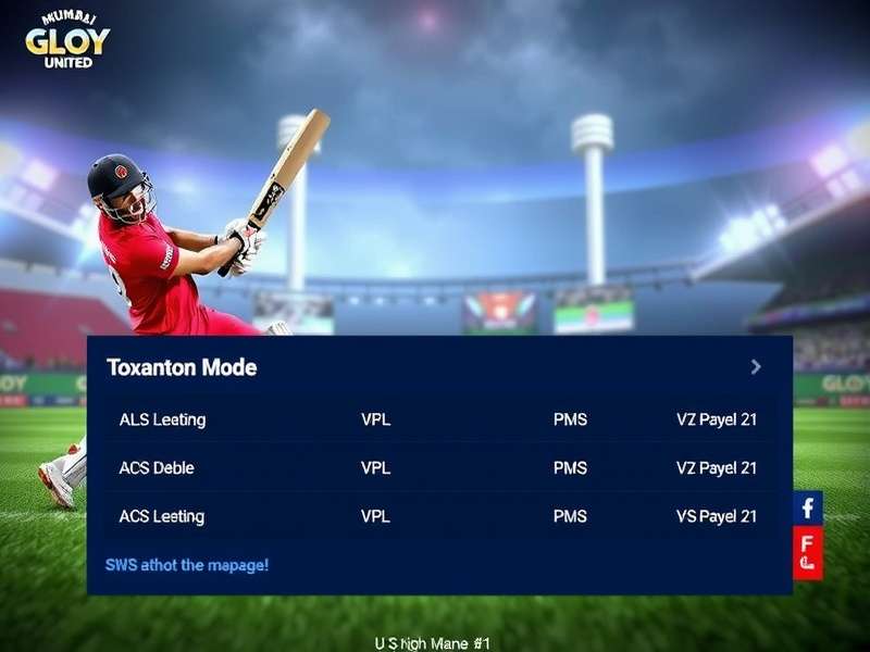 Mumbai Glory United tournament mode interface