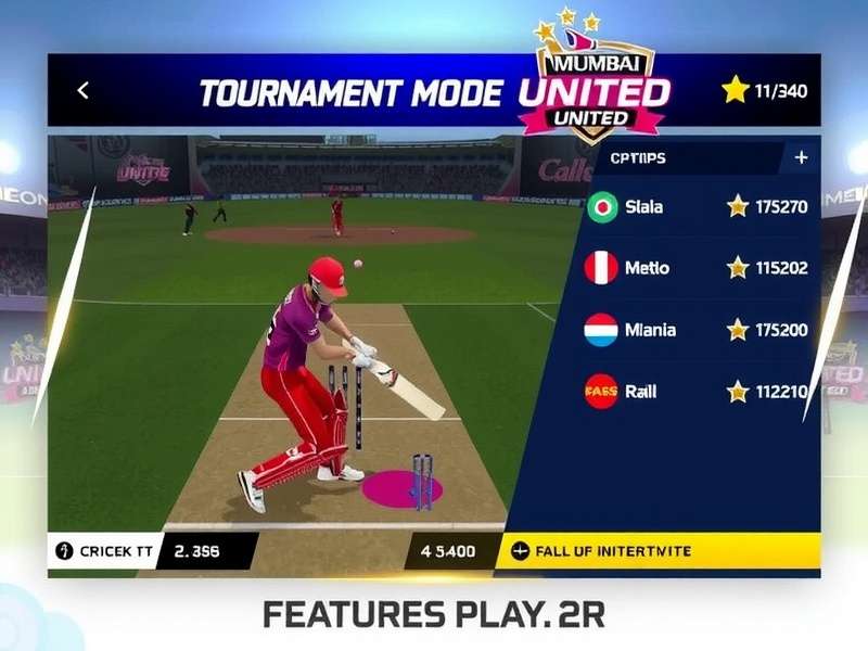 Mumbai Glory United gameplay screenshot showing cricket action