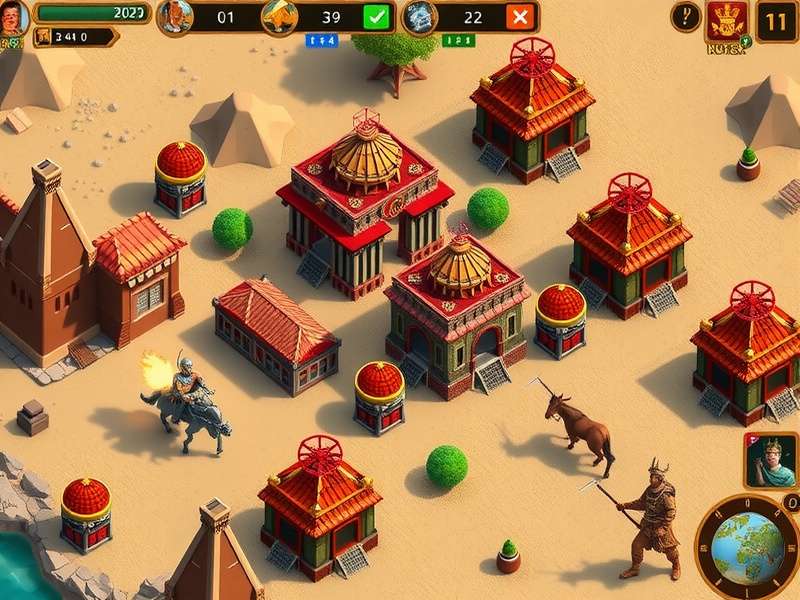 Kebab Realm Dominator gameplay screenshot showing empire management interface