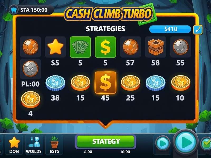 Cash Climb Turbo strategy selection screen