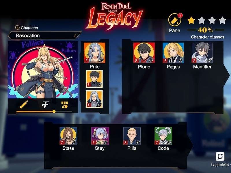 Ronin Duel Legacy character classes showcase