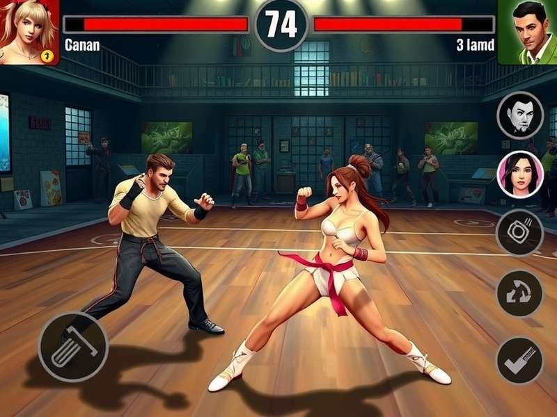 Powerful Fighter Tussle gameplay screenshot showing character combat