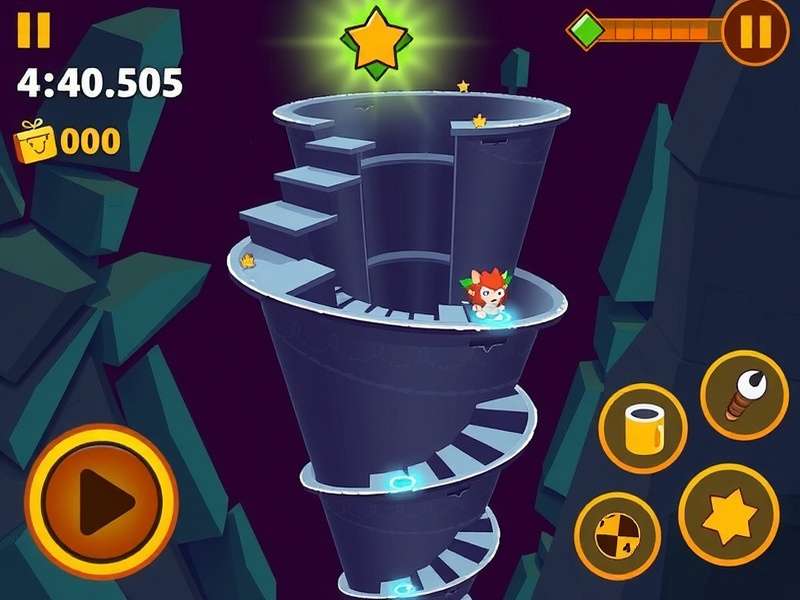 Helix Run Indian gameplay screenshot showing character navigating spiral tower
