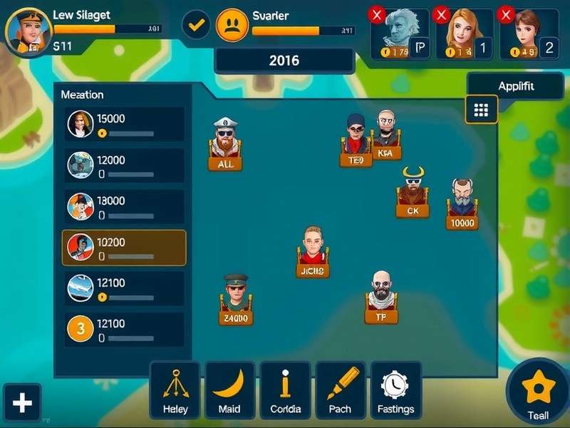 Clever Captaincy Crew gameplay screenshot showing strategic interface