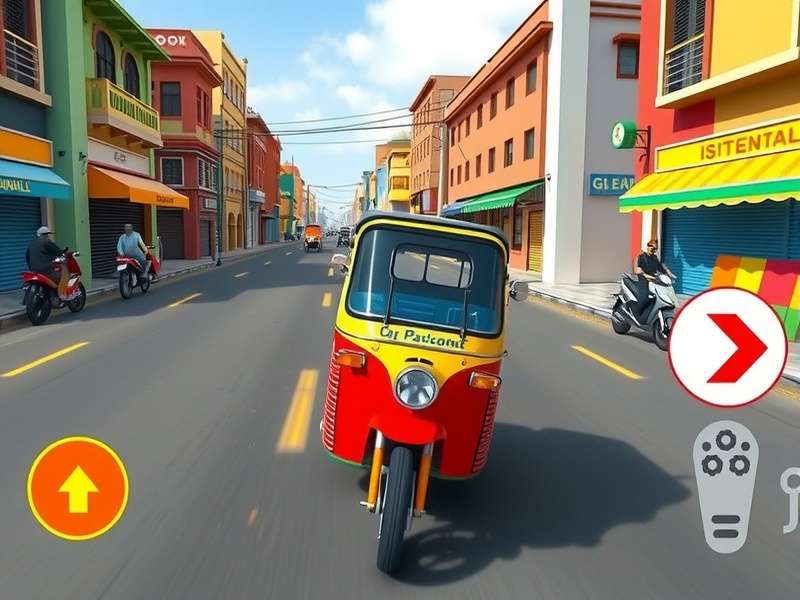 Rickshaw Speedster X gameplay showing colorful Indian streets