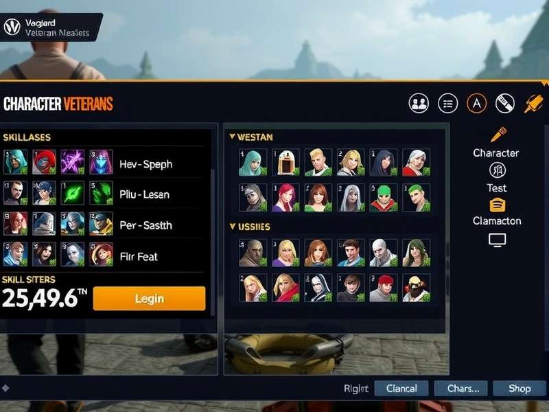 Vanguard Veterans skill tree customization interface