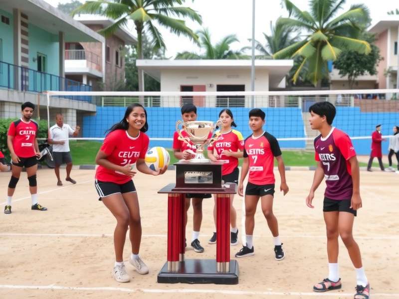 Velachery Volley Pioneers training session in progress