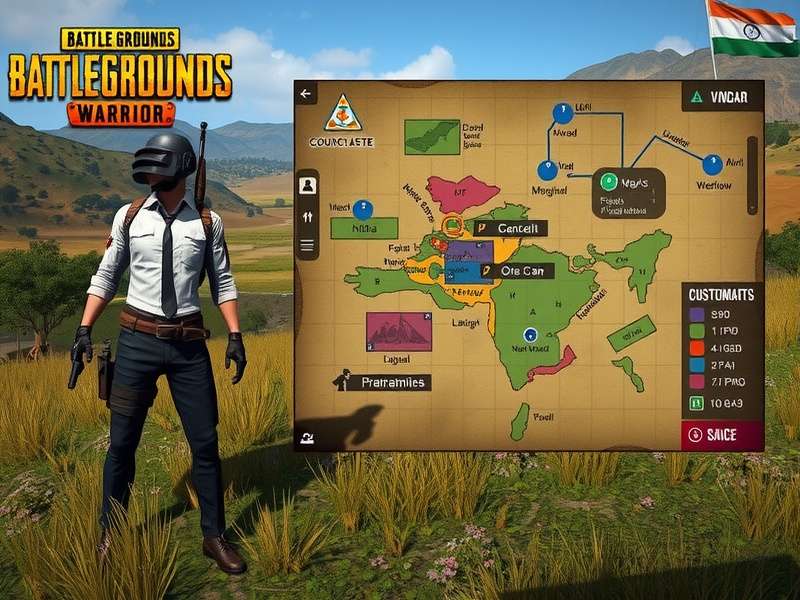 Map overview of PUBG India Survival Warrior battlegrounds