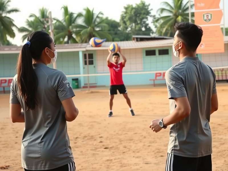 Velachery Volley Pioneers team in action during a match