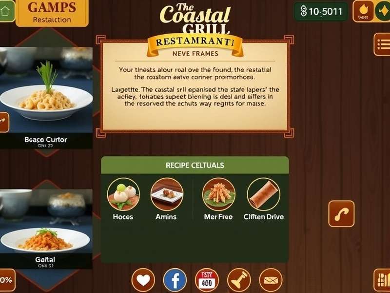 Coastal Grill Gala recipe collection interface