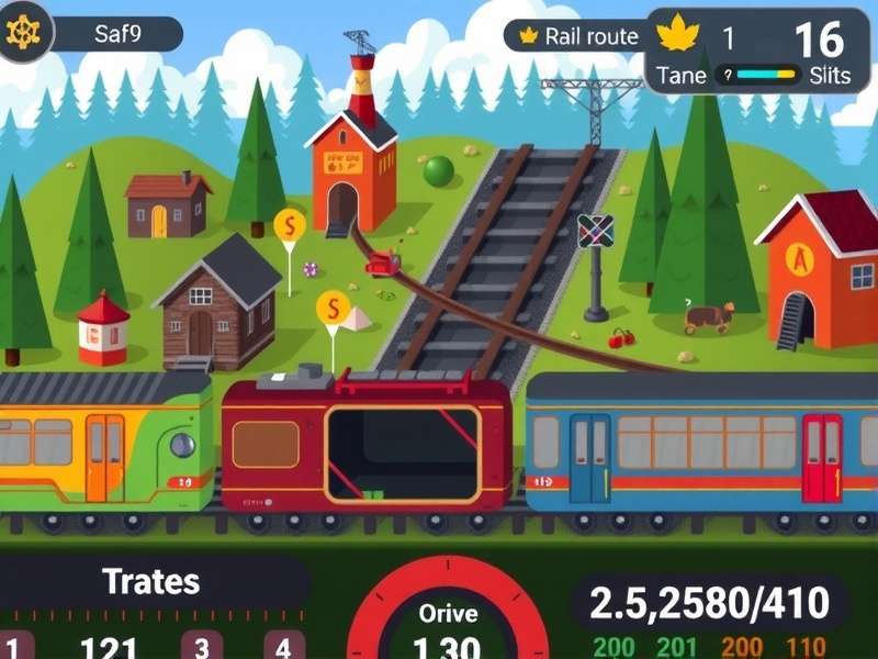 Railway Pixel Adventure gameplay screenshot showing pixel art trains