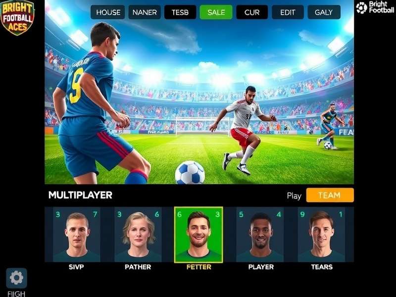 Bright Football Aces multiplayer mode interface