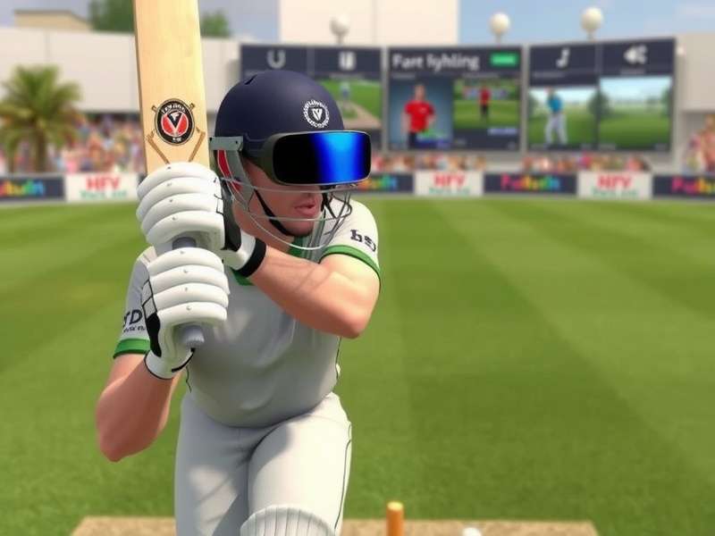VR Cricket Warrior gameplay showing batsman in virtual reality