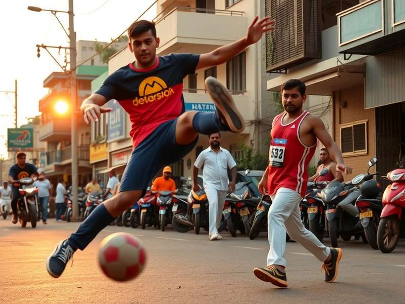 Traditional Madras Magic Kickers gameplay in Chennai streets