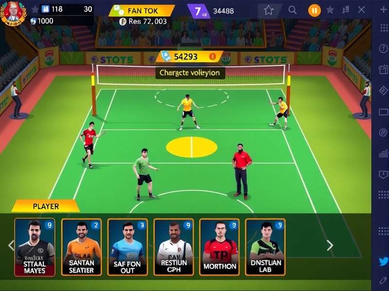 Desi Volley Legends gameplay screenshot showing volleyball action