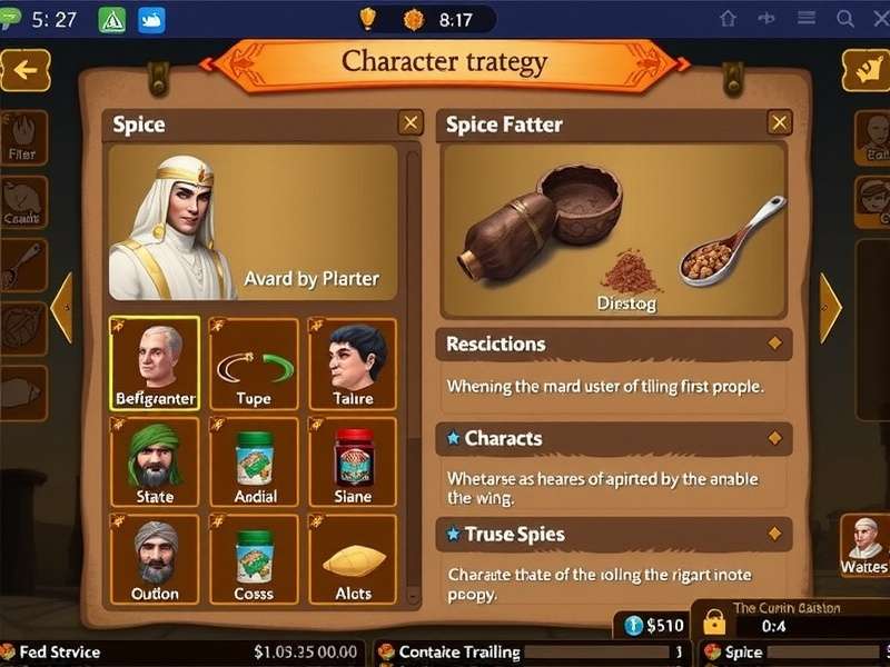 Advanced strategy interface in Cumin Trailblazers