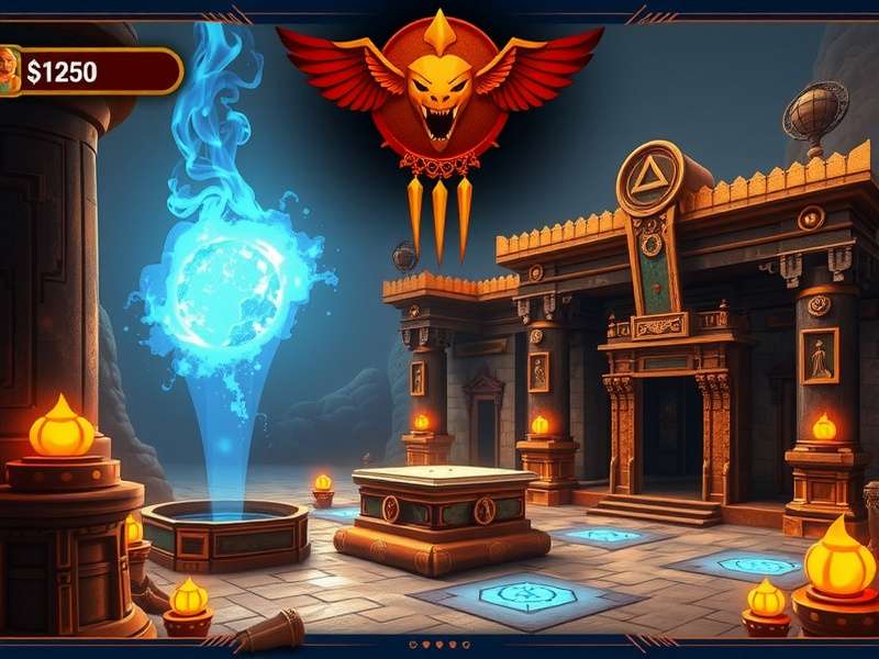 Divine Temple Warrior gameplay showing temple exploration