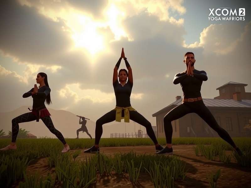 XCOM 2 Yoga Warriors gameplay screenshot showing yoga poses in combat