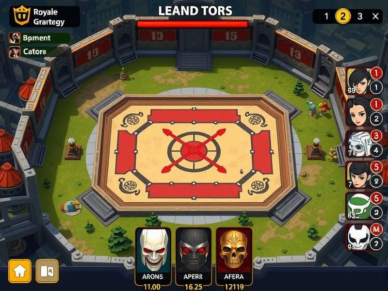 Zip Royale Gladiators strategy map showing optimal landing zones