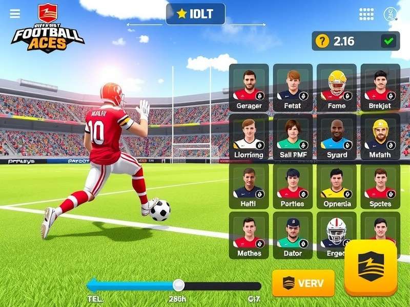 Bright Football Aces gameplay screenshot showing realistic football action