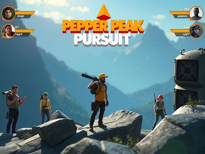 Pepper Peak Pursuit gameplay screenshot showing character navigating mountain terrain