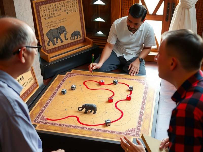 Detailed diagram showing Auspicious Elephant Route movement patterns