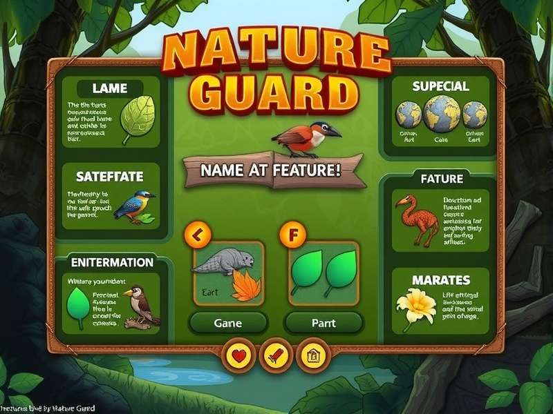 Nature Guard Game Interface showing environmental gameplay elements