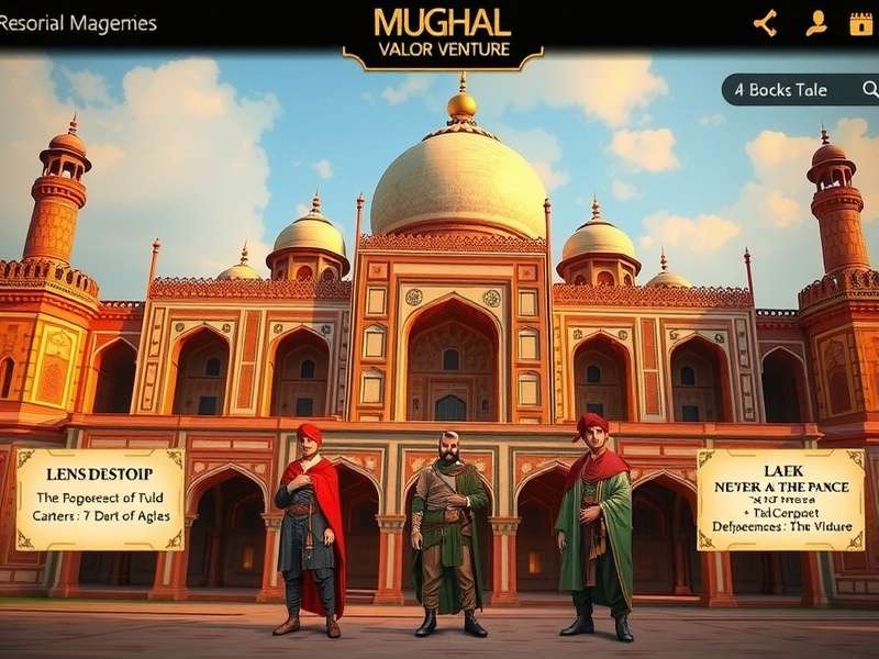 Mughal Valor Venture visual design showcasing Mughal architecture
