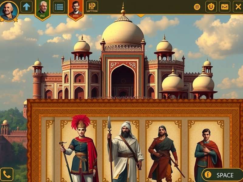 Mughal Valor Venture gameplay screenshot showing empire management