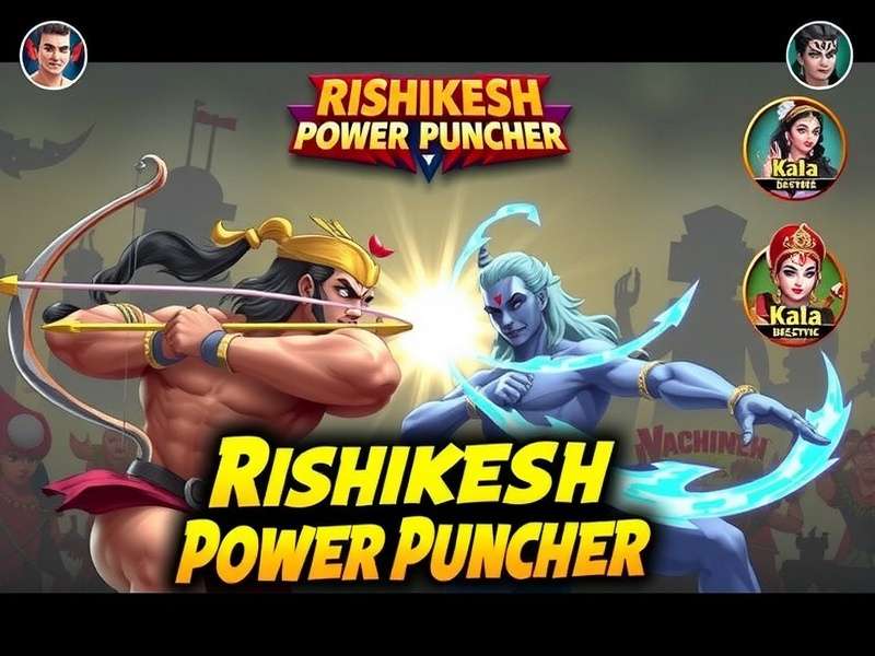 Rishikesh Power Puncher game cover art showing characters in combat poses