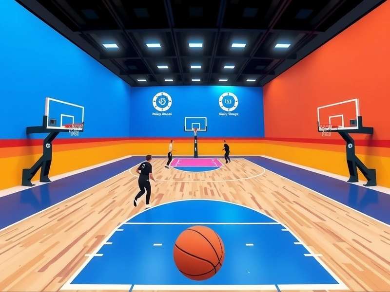 Basket Bounce VR development team working on game design