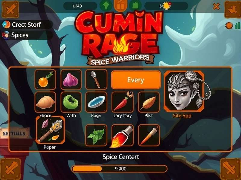 Cumin Rage Storm character selection screen