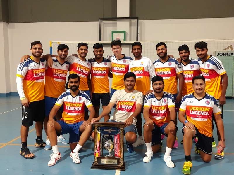 Historical photograph of early Lucknow Handball Legends team