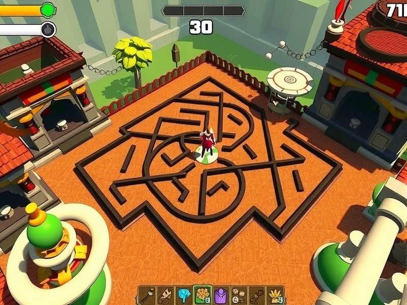 Holy Maze Expedition gameplay screenshot showing intricate maze design