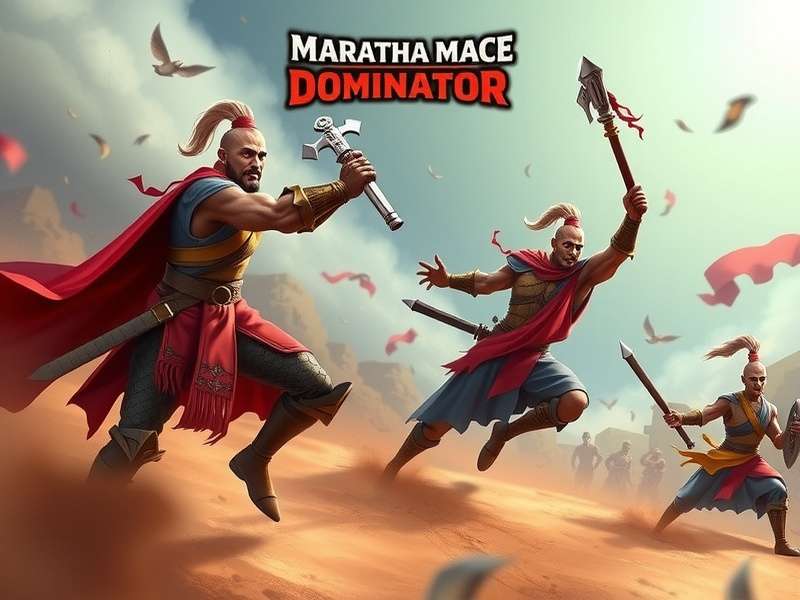 Maratha Mace Dominator gameplay illustration showing warriors in combat