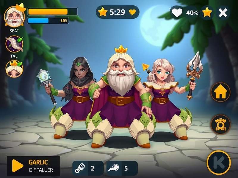 Garlic Defender Supreme Game Interface