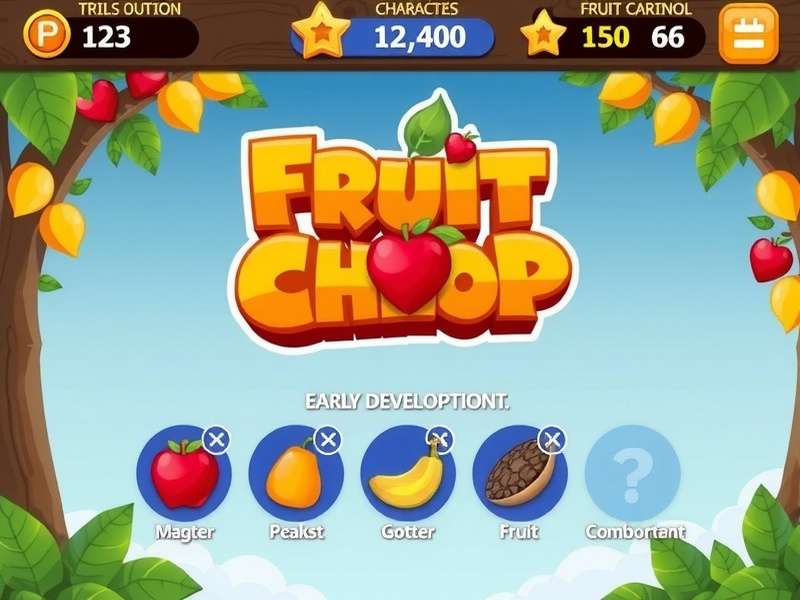 Fruit Chop Champion early development interface