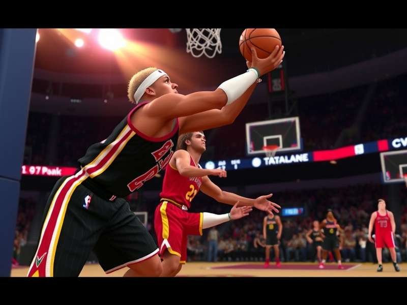 NBA 2K25 Block Warriors visual graphics