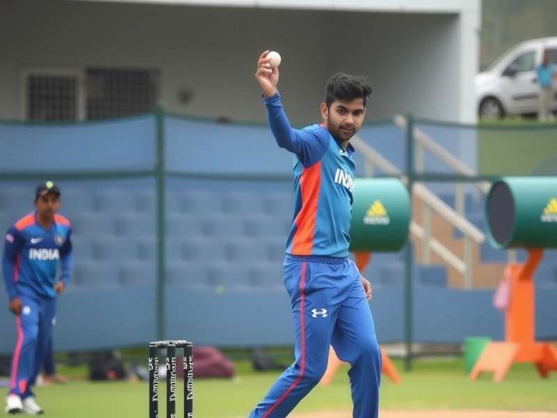 Young Indian cricketers training at academy